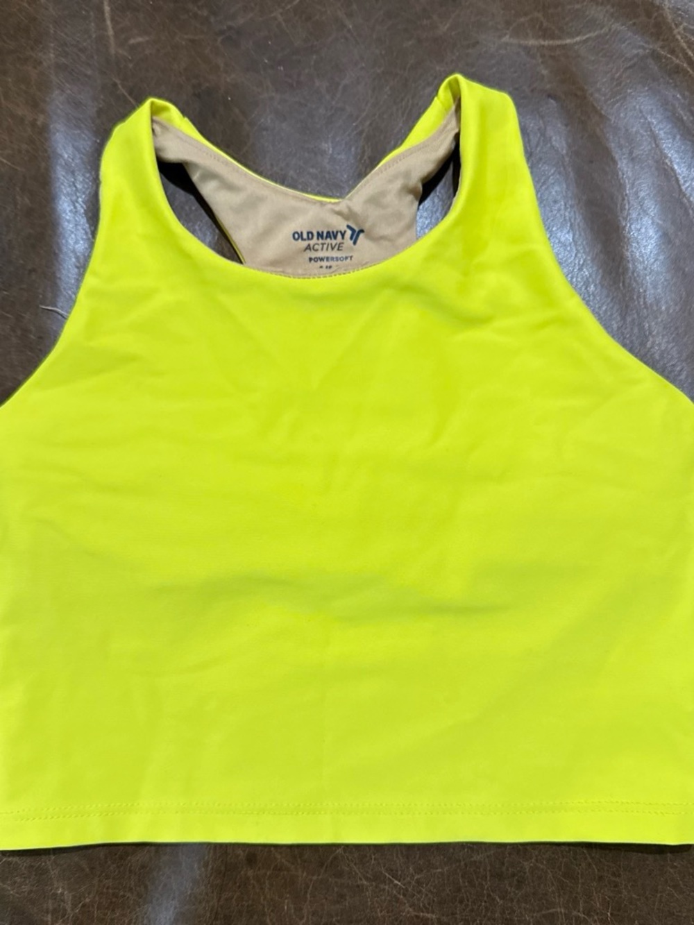 Old Navy Active Girls Neon Yellow Crop Top